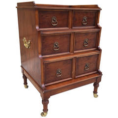 English Campaign Three-Drawer Chest 7