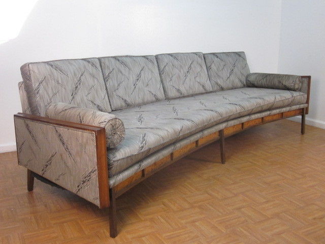 Curved Upholstered Sofa