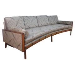 Curved Upholstered Sofa