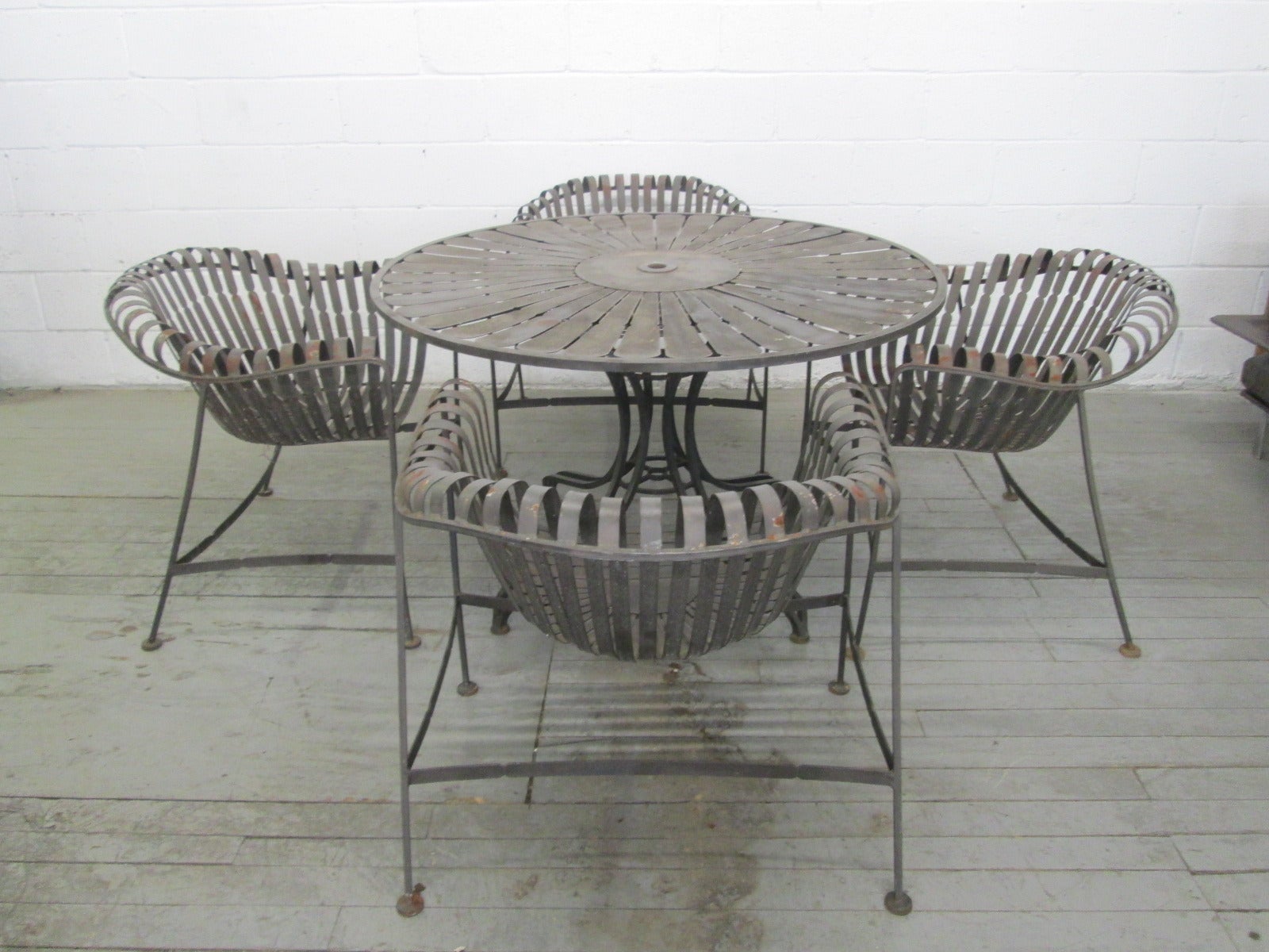 Russell Woodard Sculptural Patio Table and Chairs