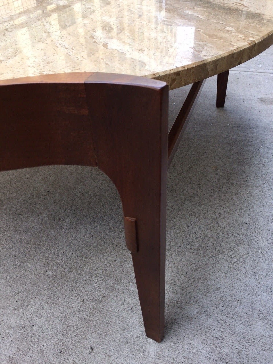 travertine coffee table