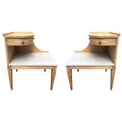 Pair of Marble-Top Side Tables by Grosfeld House 11