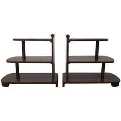 Pair of Art Deco Streamline Three Tier End Tables 8