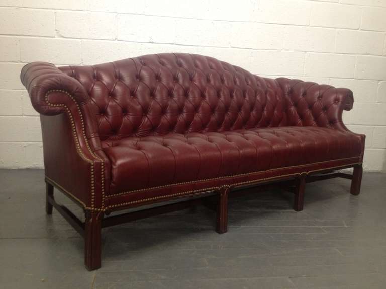 Chesterfield Leather Sofa Chippendale, Chippendale Leather Sofa