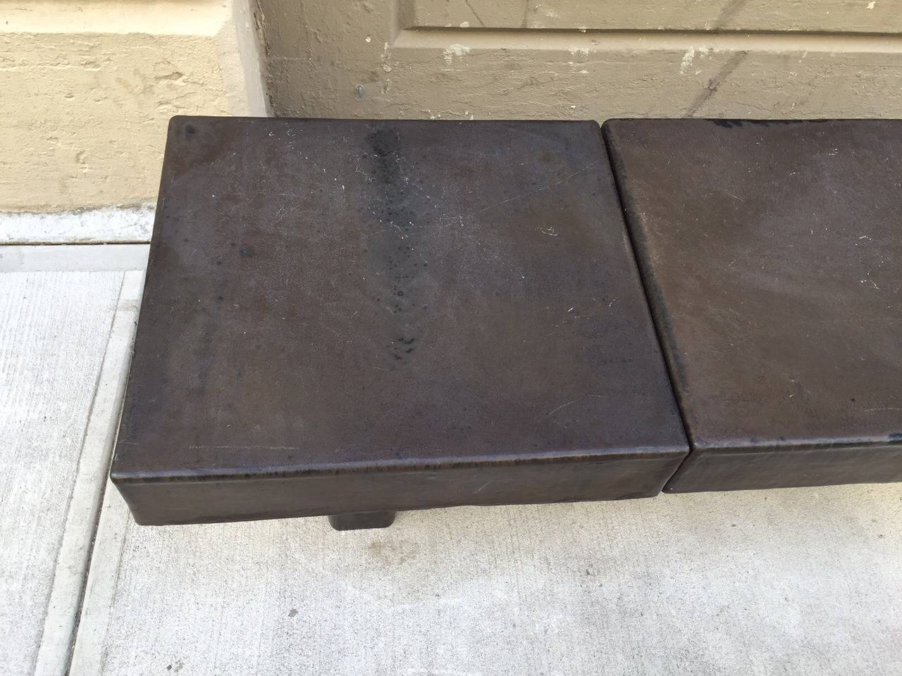 Indoor and Outdoor Cement Glazed Ceramic Bench 1