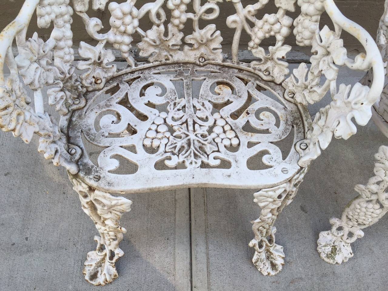 antique cast iron garden chairs