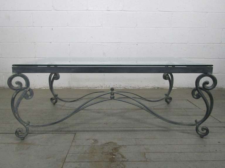 french wrought iron coffee table