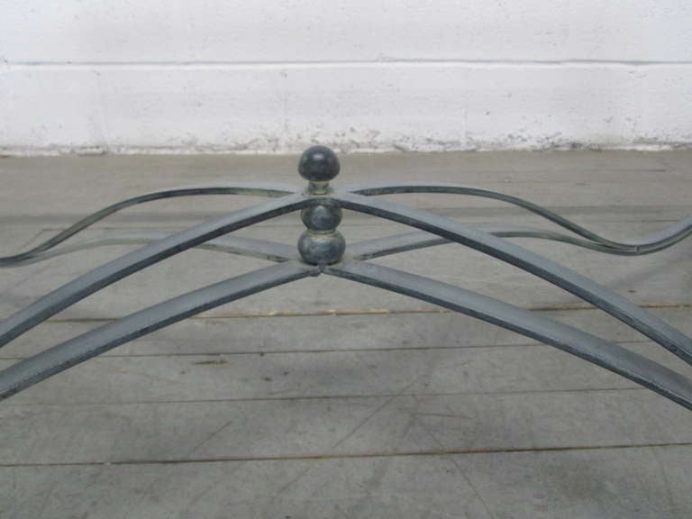 American French Cast Iron Coffee Table For Sale