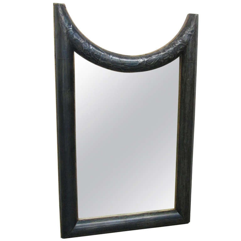 Hammered Tin Framed Mirror For At 1stdibs Hammered Tin Framed Mirror For