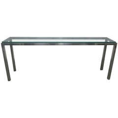 Polished Aluminum 1960s Console Table 2