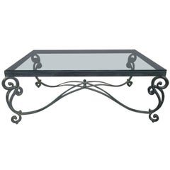 Retro French Cast Iron Coffee Table