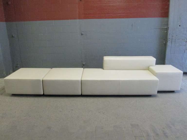 Poltrona Frau Leather Sectional Sofa In Good Condition In New York, NY