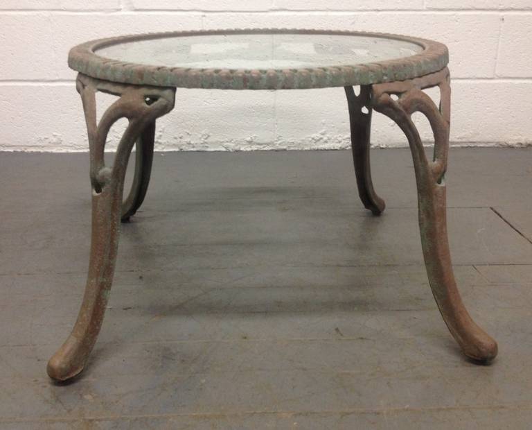 Cast Iron Garden Table In Good Condition In New York, NY