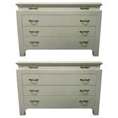 Pair of Raffia Covered Chests by Harrison-Van Horn 7