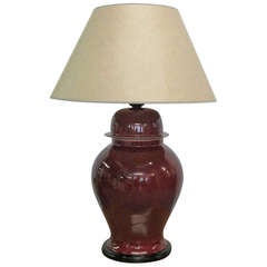 Large Italian Ceramic Urn Lamp 7
