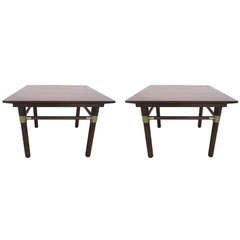 Pair Rosewood Top Side Tables by Bert England 3