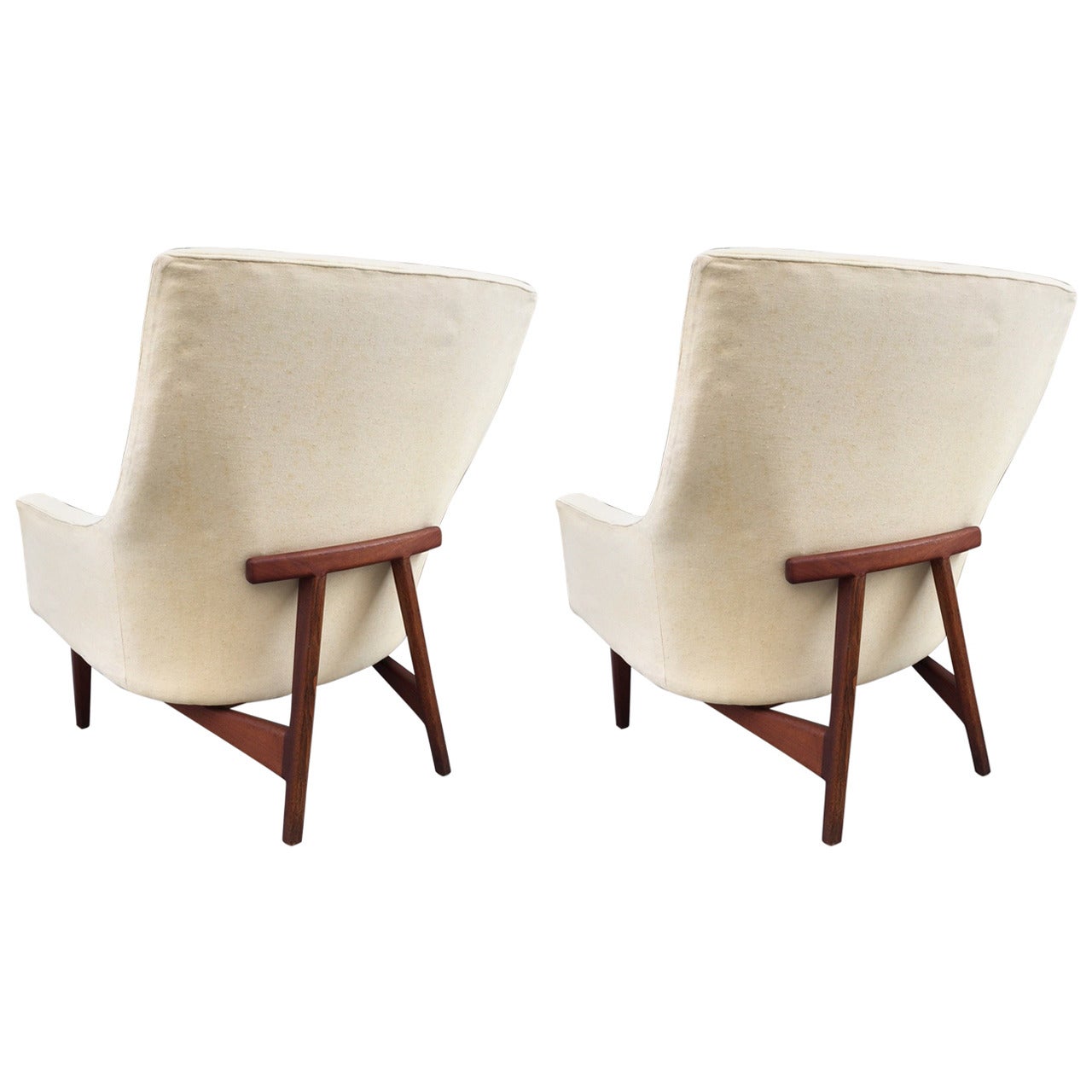 Pair of Lounge Chairs by Jens Risom No. 2136