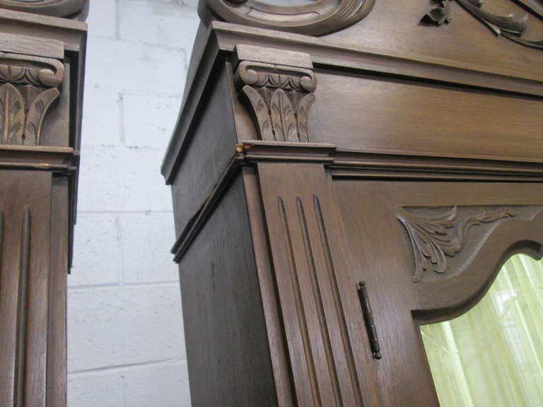 Pair of Monumental Hollywood Regency Cabinets 3