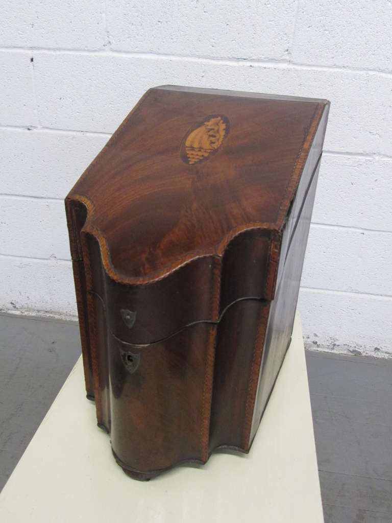 Mahogany Inlay Georgian Knife Box