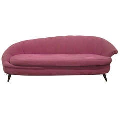 1960s Sleek Upholstered Sofa