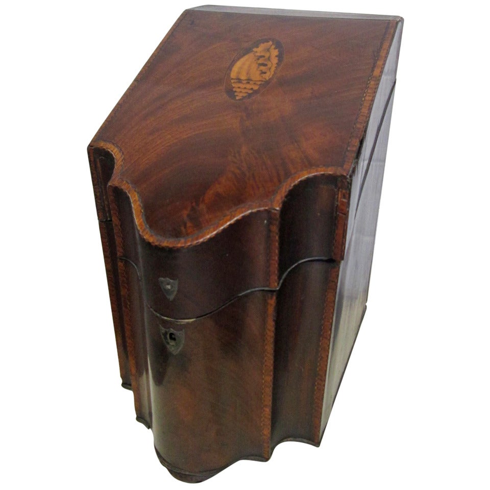 Mahogany Inlay Georgian Knife Box