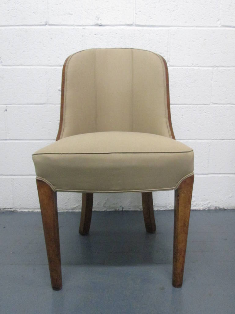 Set of Four Art Deco Dining Chairs Style of Marcel Guillemard In Good Condition In New York, NY