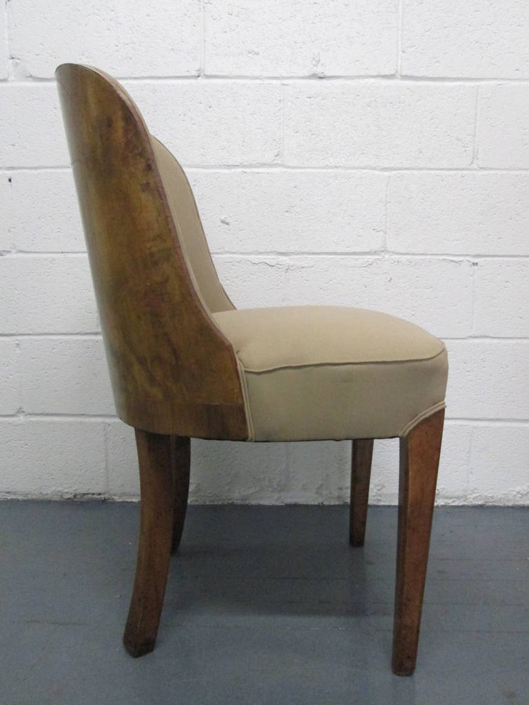 Mid-20th Century Set of Four Art Deco Dining Chairs Style of Marcel Guillemard