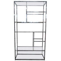 Chrome and Glass Etagere 8