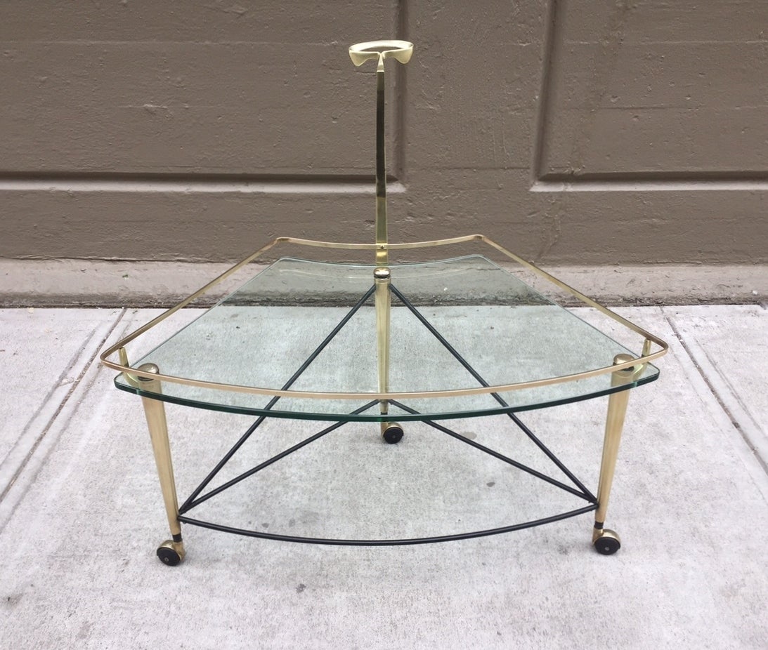 Italian Bronze Bar Cart For Sale at 1stdibs