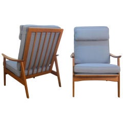 Pair Mid Century Modern  Lounge Chairs
