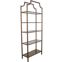Faux Bamboo Etagere Display Stand