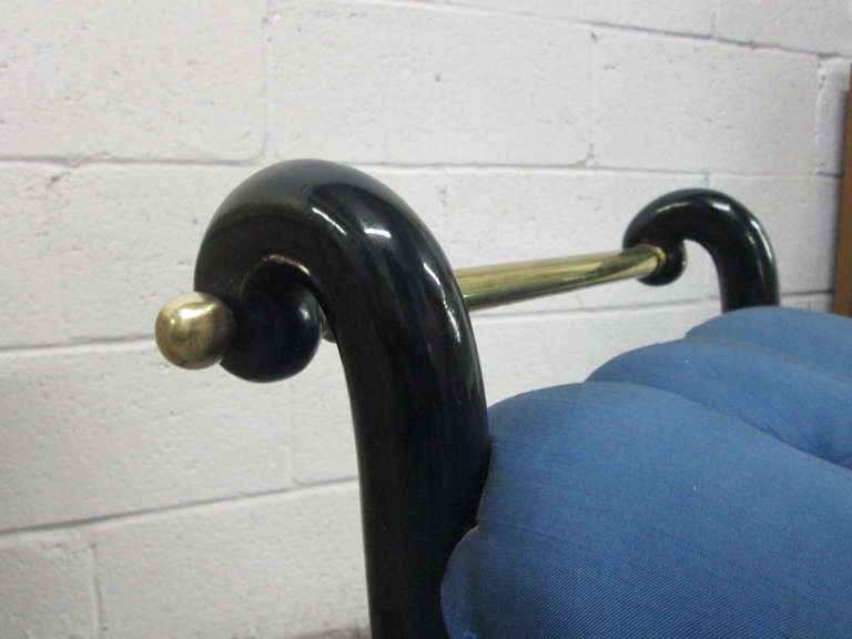 Hollywood Regency Tufted Stool / Bench Curule 2