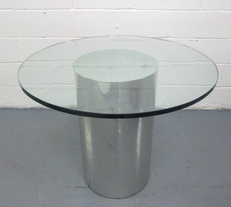 Polished chrome table by Pace Collection.