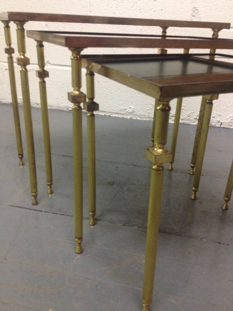 French, Nesting Tables by Maison Baguès In Good Condition For Sale In New York, NY