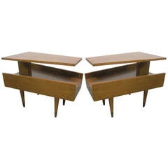 Pair 1960s Step End Tables