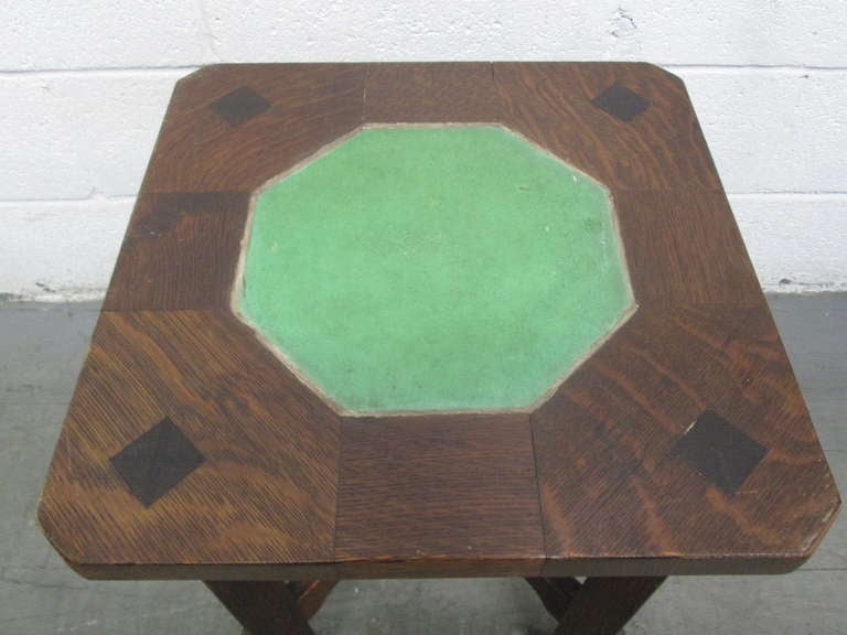Rare Gustav Stickley Grueby Tile-Top Table In Good Condition In New York, NY