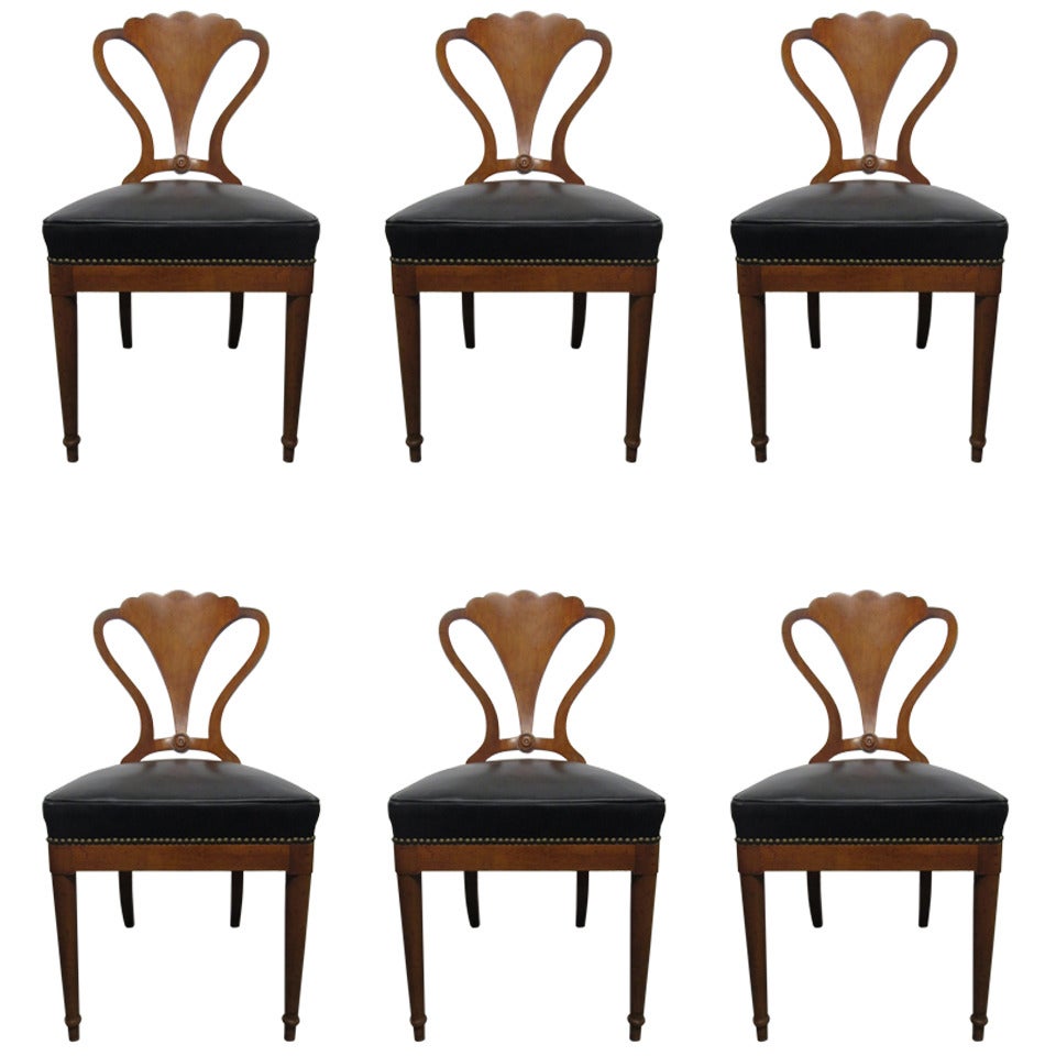 Set of 6 Biedermeier Style Chairs