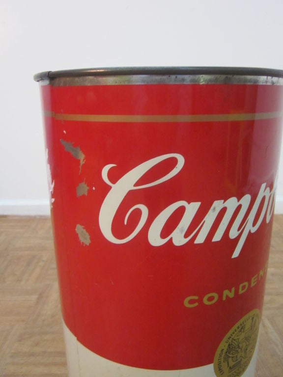 campbell soup trash can