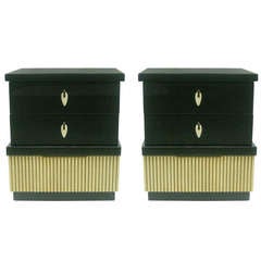 Pair of Ebonized  Nightstands by American of Martinsville