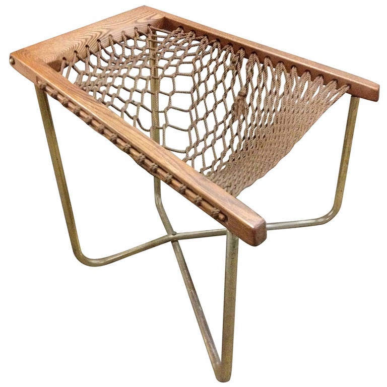 MidCentury Modern Rope Chair at 1stDibs