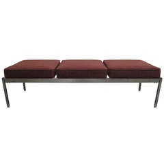 Florence Knoll Style Chrome Bench