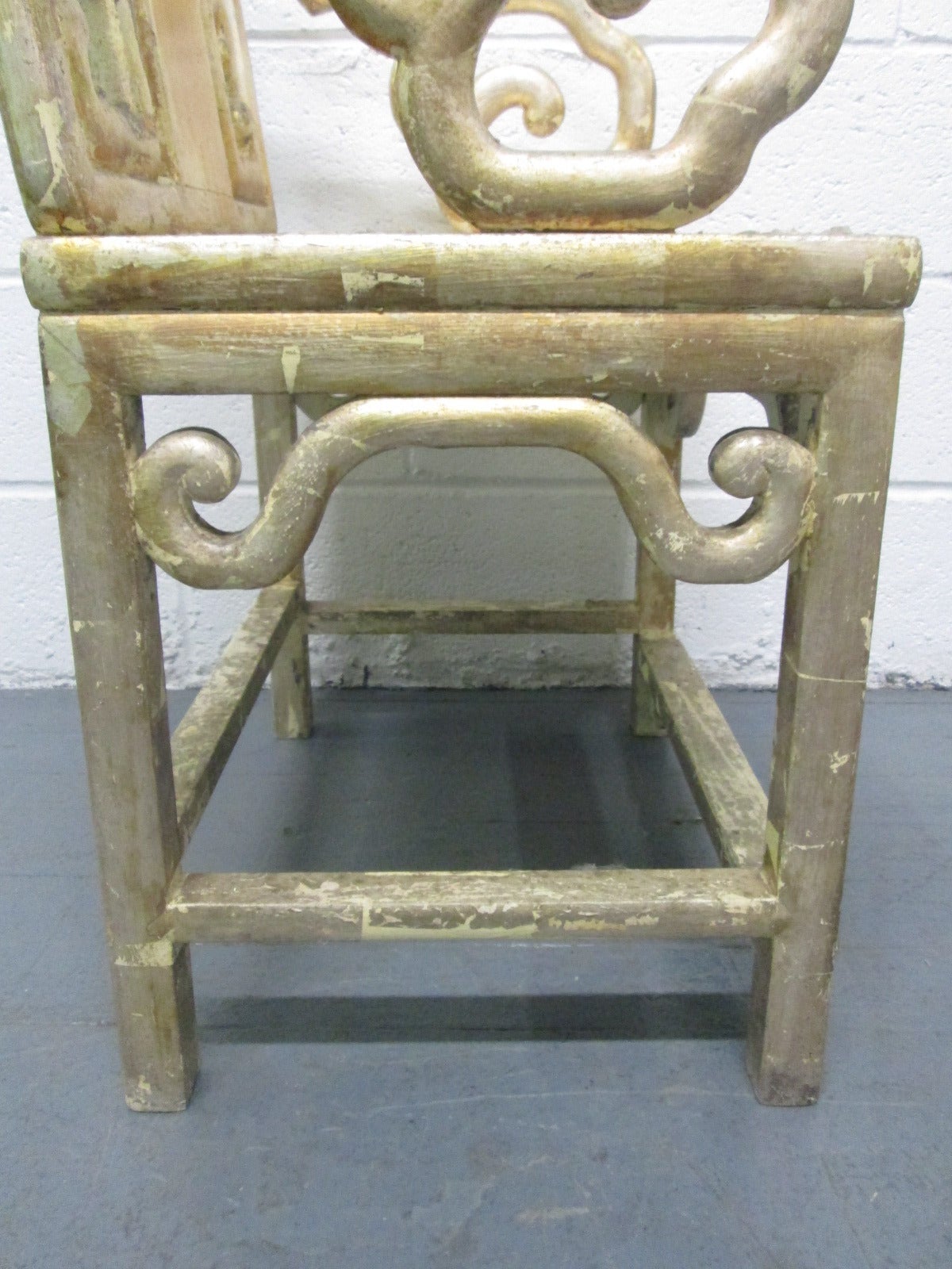 Set of Four Gilt Hardwood Chinese Armchairs 3