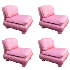 Four Slipper Chairs Style of Milo Baughman for Thayer Coggin 6