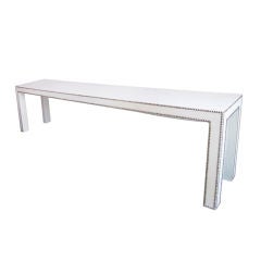 Long Faux Ostrich Console Table