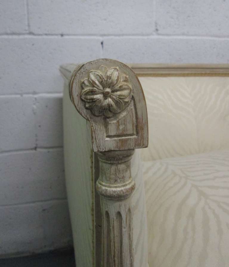 Wood French Louis XIV Style Sofa