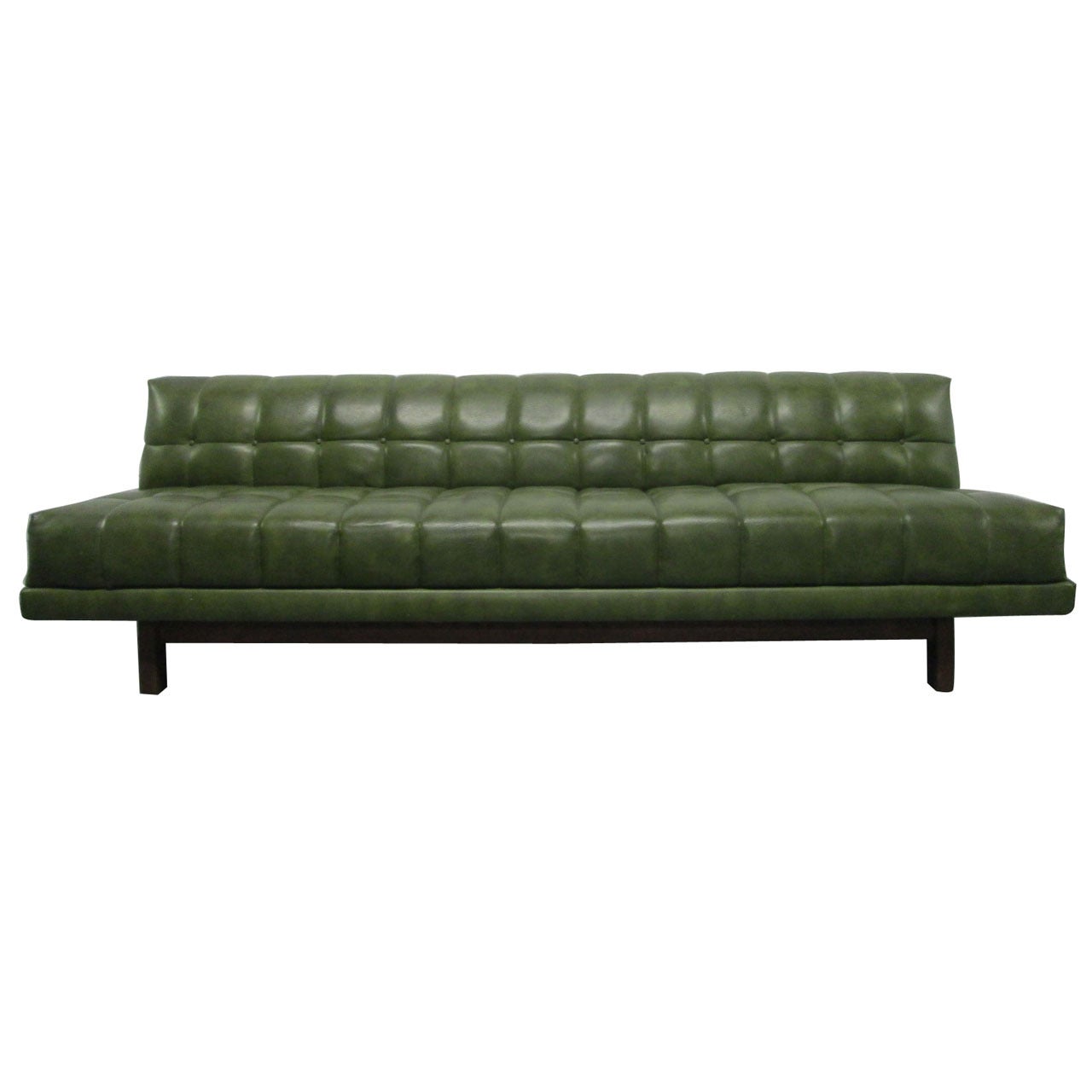 Mid Century Modern Tufted Armless Sofa Attributed to Harvey Probber