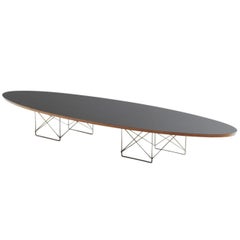 Charles Eames Black Elliptical Surfboard Table on LTR Base