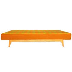 1950's Daybed by Pastoe the Netherlands, birch and original upholstery