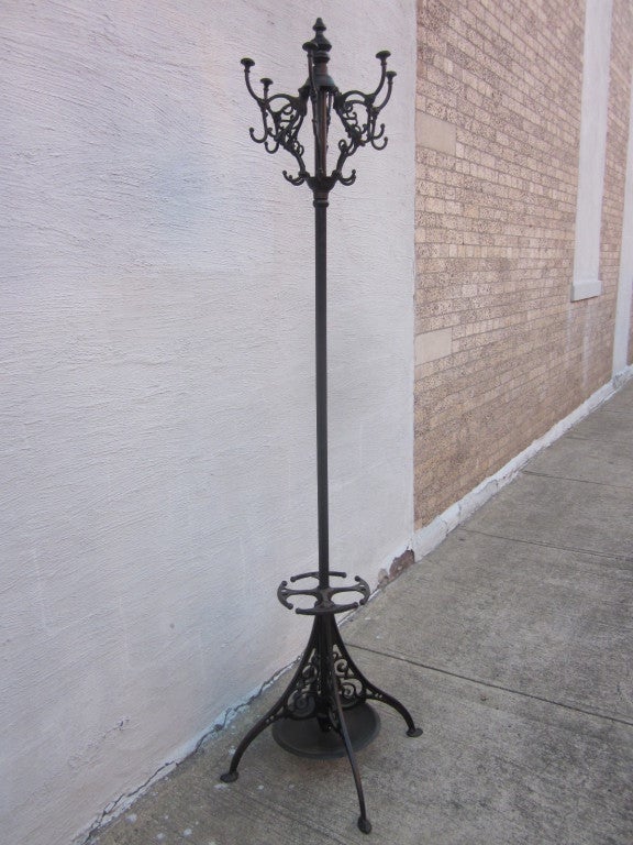 French Wrought Iron Coat Rack and Umbrella Stand at 1stDibs | wrought ...