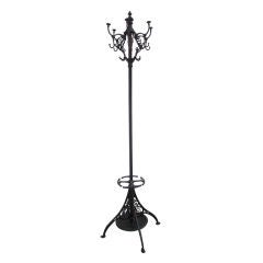 French Wrought Iron Coat Rack & Umbrella Stand